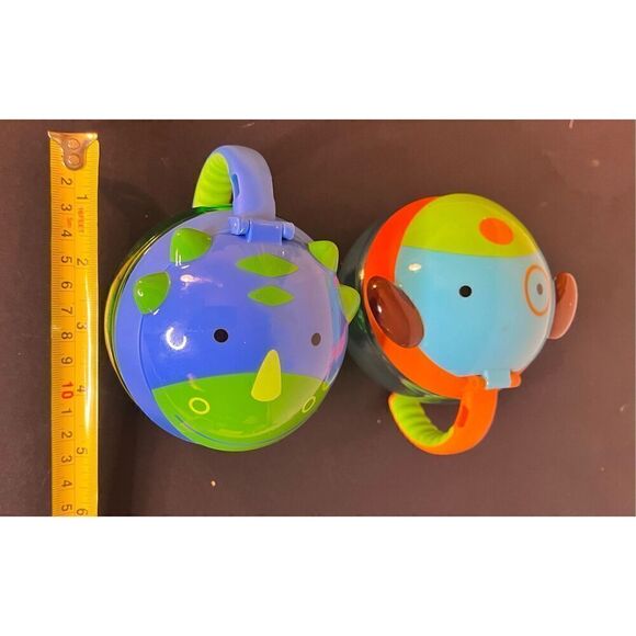 Set of 2 Skip Hop Snack Cup Dog & Dino Easy Carry Snack Cup - Picture 12 of 12